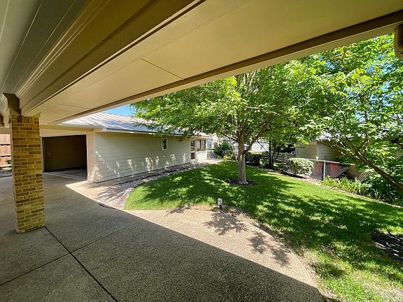 Backyard and garage walkway