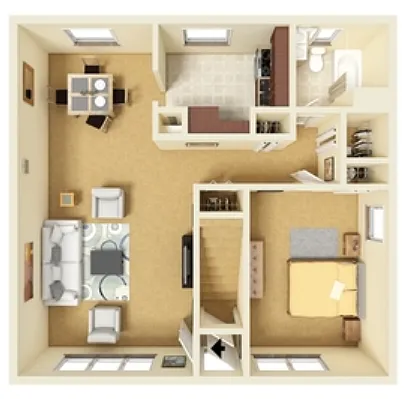 Floor plan 1B-1B