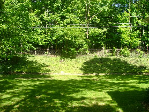 private fenced backyard