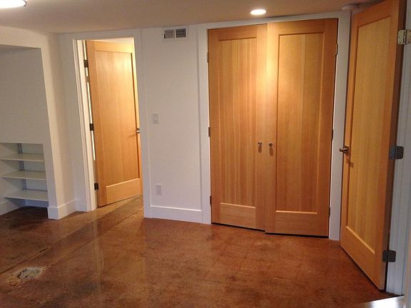 Bedroom closet, bath door