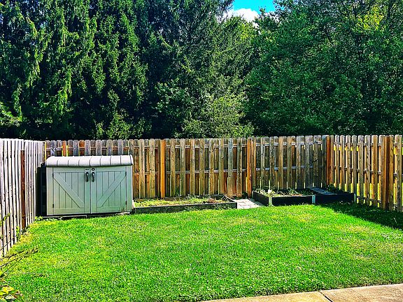 Enclosed backyard area