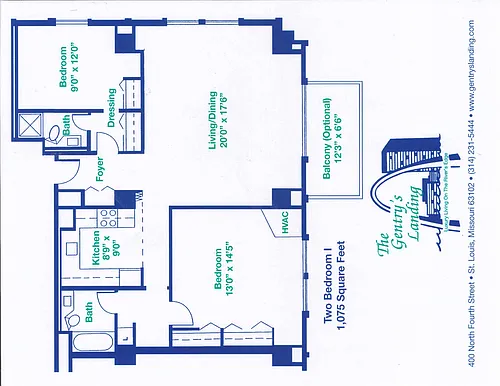 Floor plan Furnished Two Bedroom