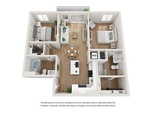 Floor plan 2x2 - Teracotta (b20a)