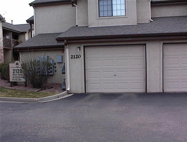 back with attached garage
