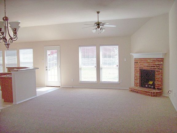 Large living with electric fireplace