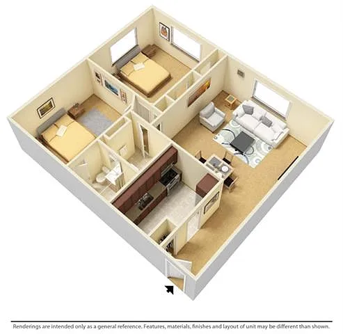 Floor plan 2 Bed 15 Bath