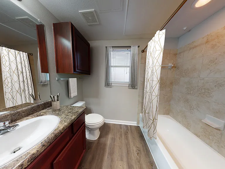 Bathroom with large tub