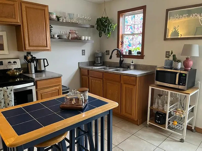 Kitchen with current residents