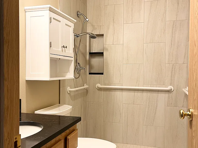 Bathroom with walk in shower