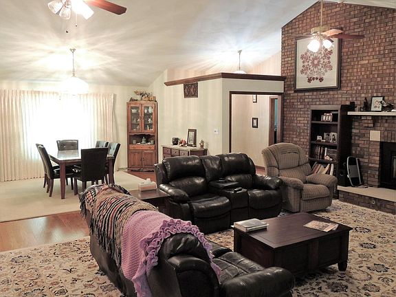 family room and dining room
