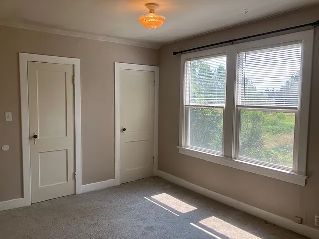 Two closets in master bedroom-