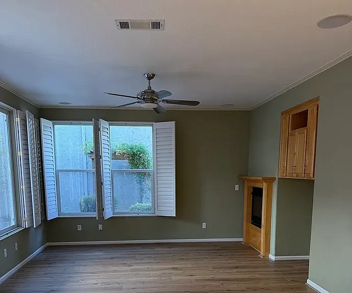Family Room with new flooring