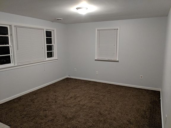 Living room with blinds installed