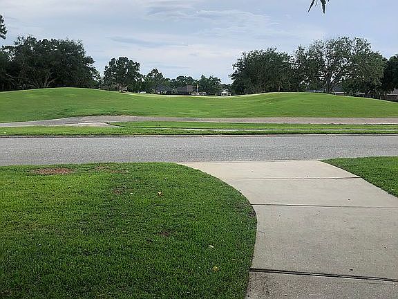 View of golf course across t