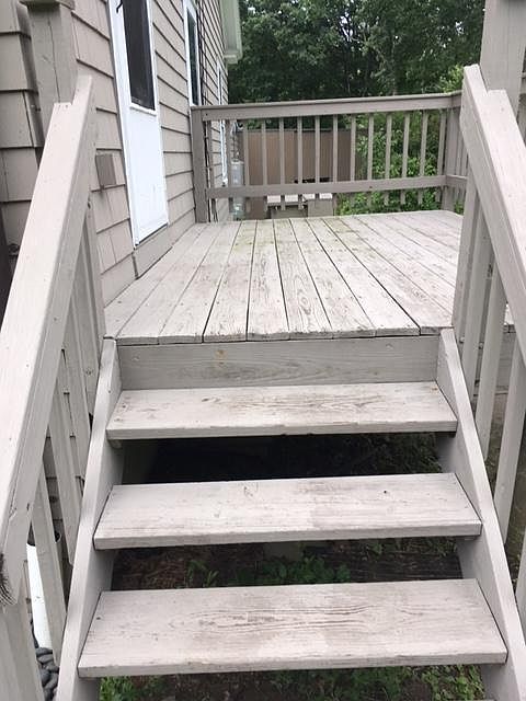 Porch leading to apartment
