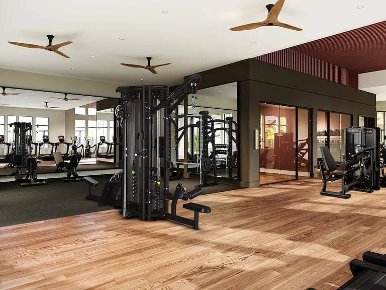 State-of-the-art fitness center (rendering)