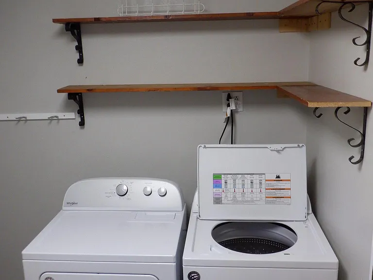 Washer dryer in oversized bathroonm
