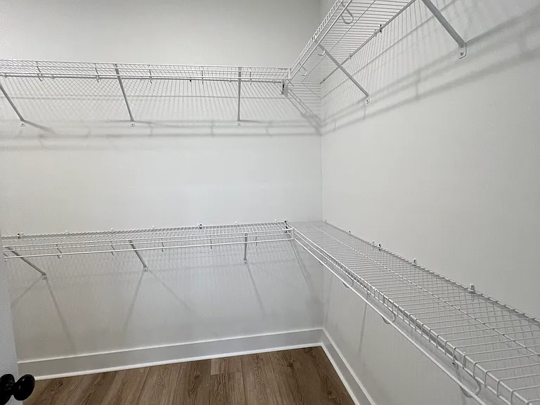 Master Closet, extends behind door