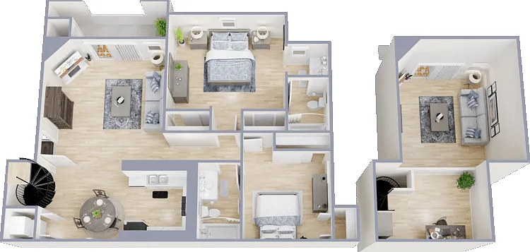 Santa Cruz III WITH LOFT Floorplan Diagram