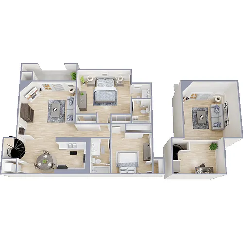 Floor plan Santa Cruz III WITH LOFT