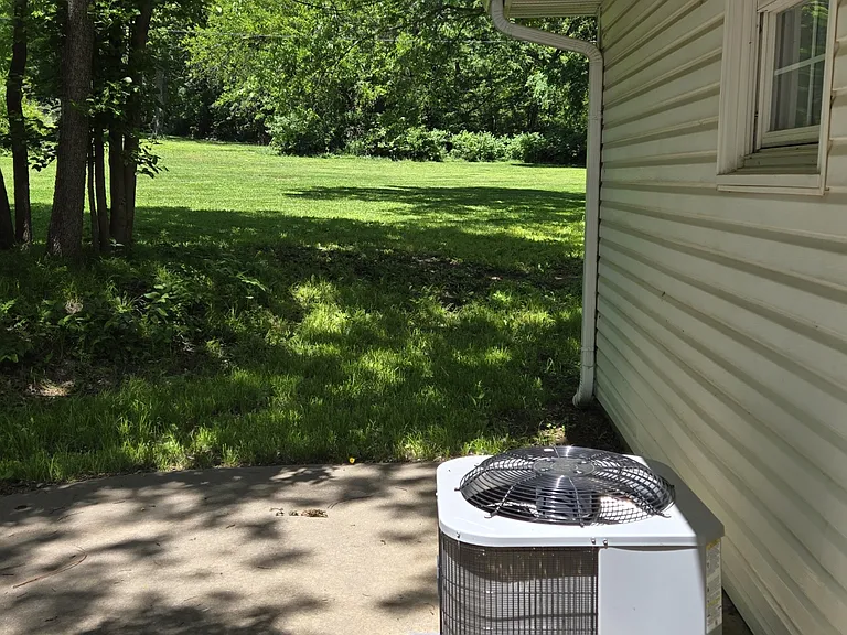 Back yard from laundry area