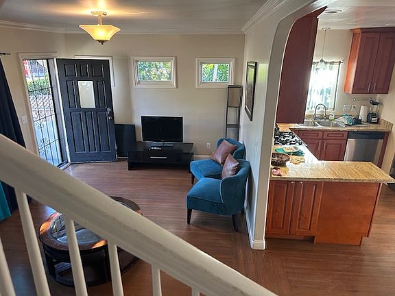 Side view of living room