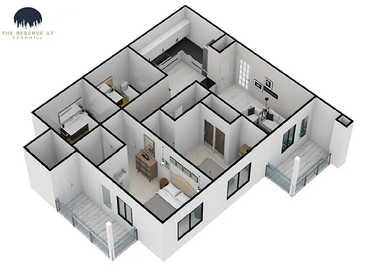 Floor plan Floor Plan 6 - Two Bedroom