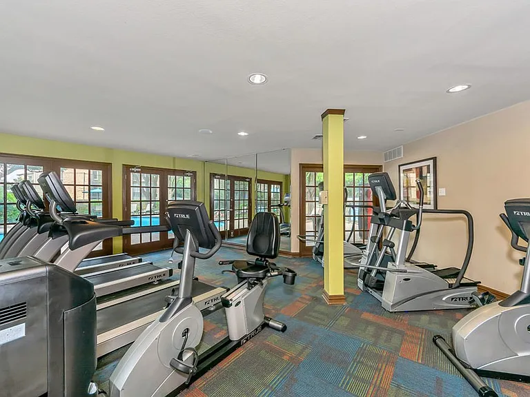Resident fitness center with cardio equipment and strength machines
