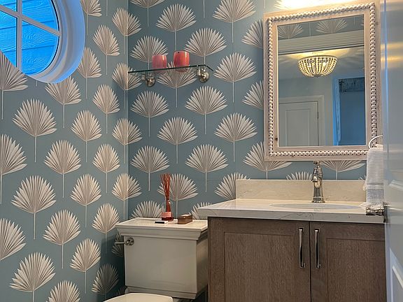Remodeled powder room