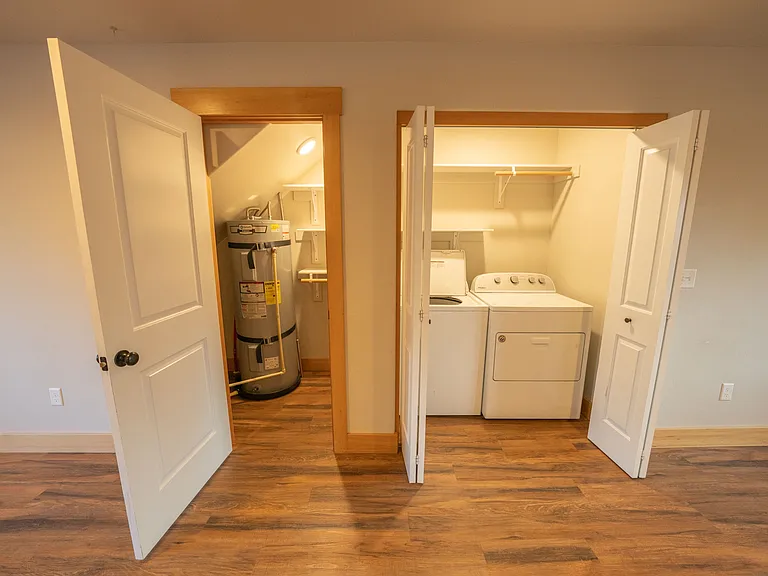 Laundry plus storage/pantry closet