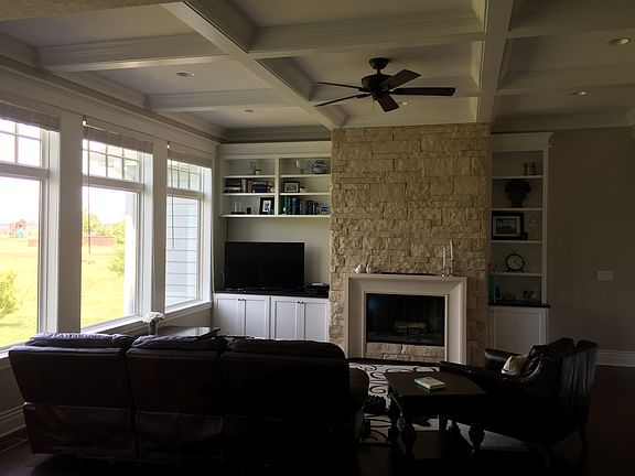 Family room. Wood burning fp