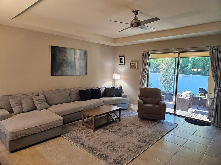 Living/Family Room with Cove Ceiling