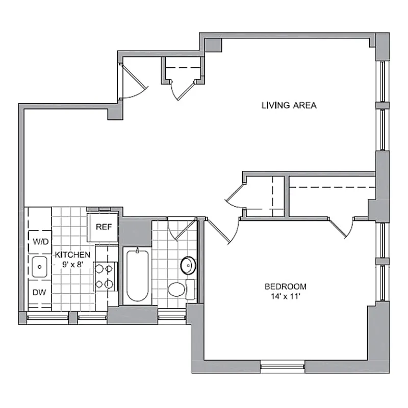 Floor plan 1 Bedroom - I