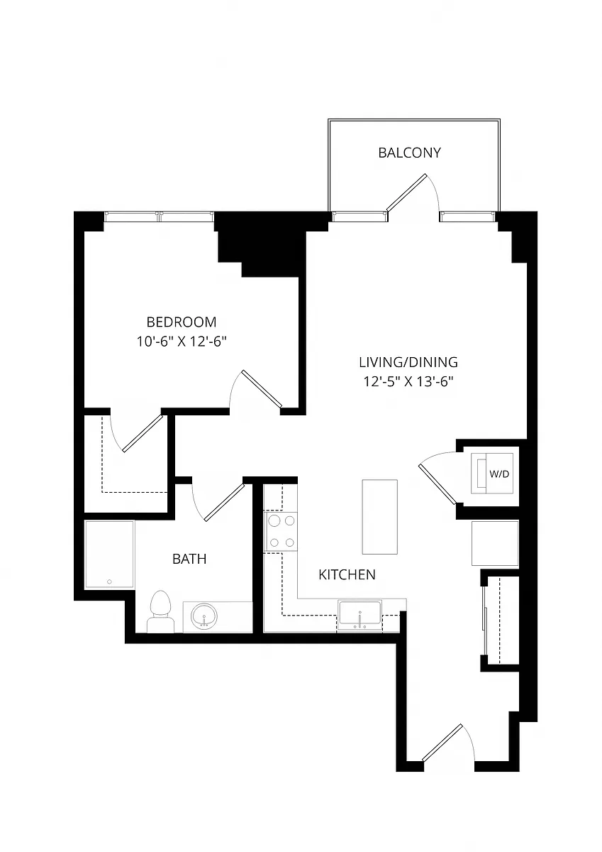 Floor plan 1X1 B7