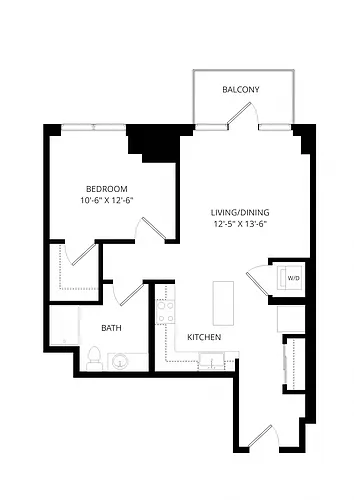Floor plan 1X1 B7