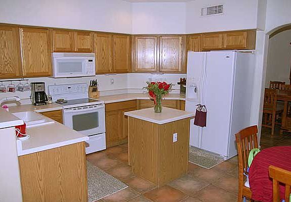 Kitchen with Island and Custom Tile