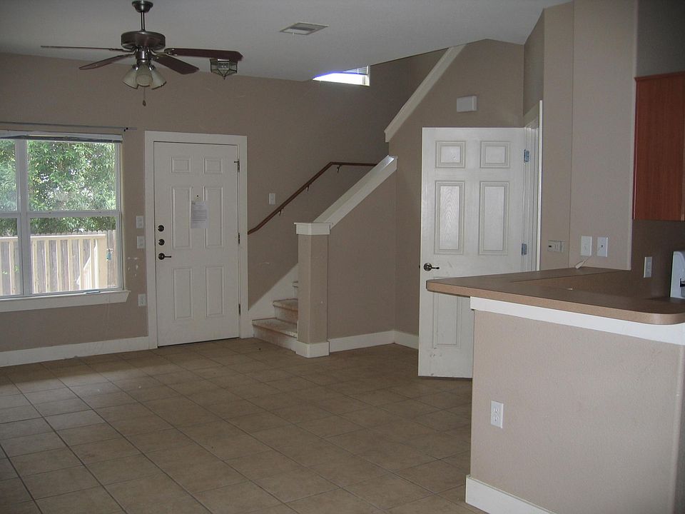 Tile floors on first level. This is the living room.