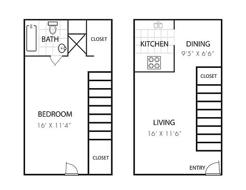 Floor plan 1X1-TA