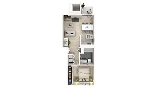 Floor plan 1 X 1