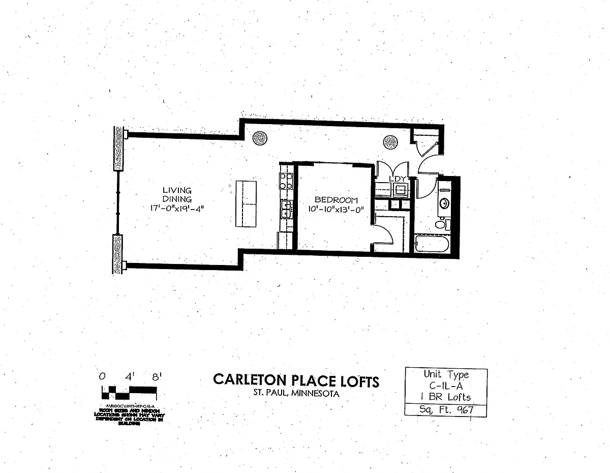 Floor plan C Building 1BR LA