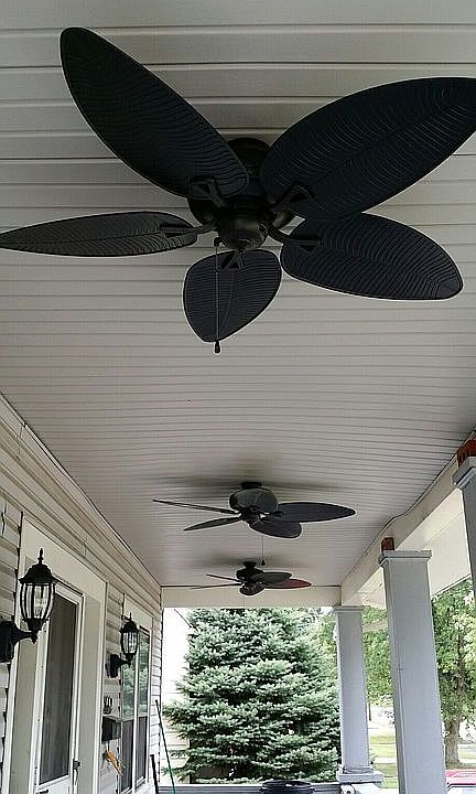 Front porch fans/lights