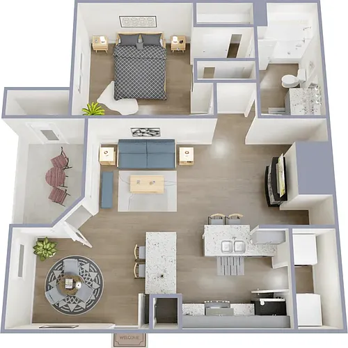 Floor plan One Bedroom