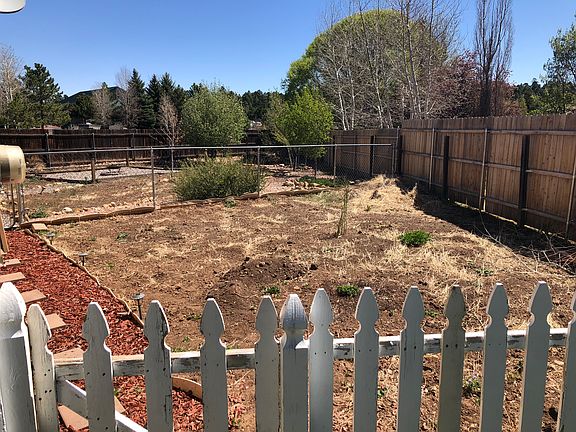 Fenced in garden area