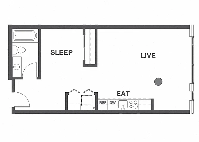 Floor plan 1X1 O