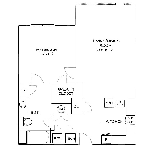 Floor plan Design 1J-E