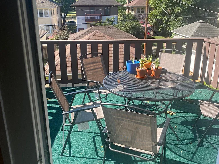 Private Porch, overlooking back yard.