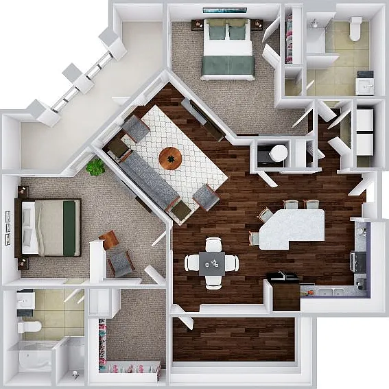 Bronzino 2C-A | 1 bed / 1 bath Bronzino 2C-A | 1 bed / 1 bath