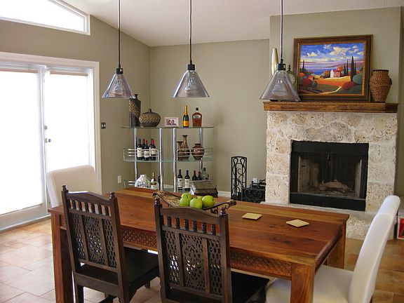 Coral Fireplace in Family Rm