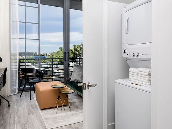 washer and dryer inside the units
