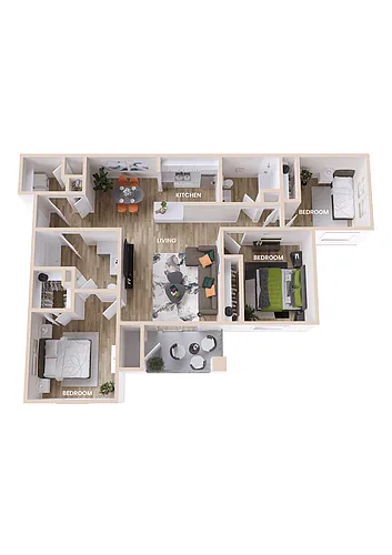 Floor plan The Brookstone - Market Rate